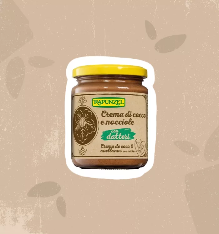 Crema di cocco e nocciole con datteri
