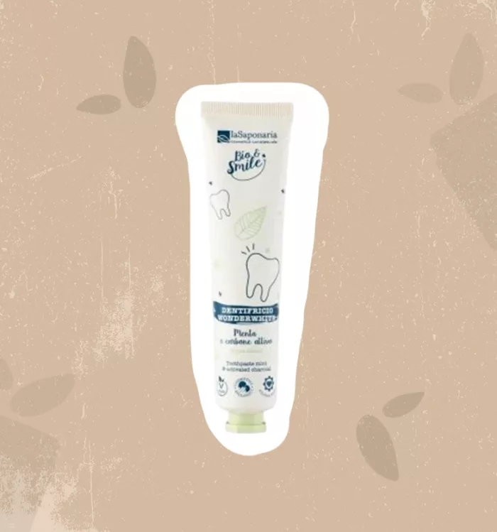 Dentifricio sbiancante WonderWhite Menta&Carbone - La Saponaria (75ml)