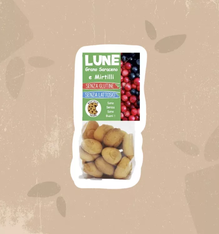 Biscotti Lune Grano Saraceno e Mirtilli rossi