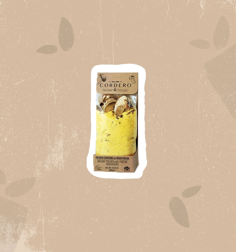 Polenta istantanea con funghi porcini