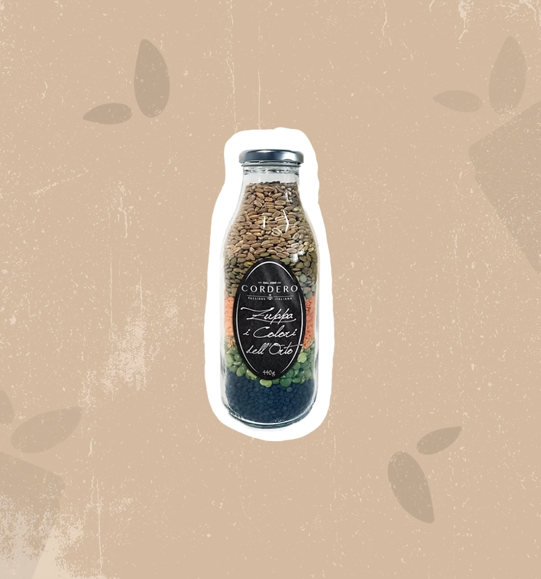 zuppa bottiglia i colori dell'orto